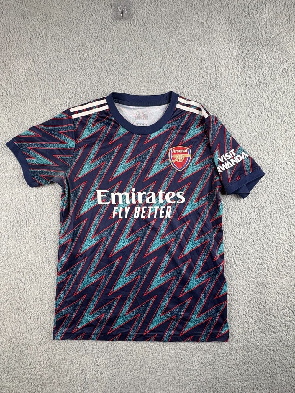 Arsenal 2021/22 Third Shirt Bukayo Saka #7 Adidas Football Jersey Men's S Blue